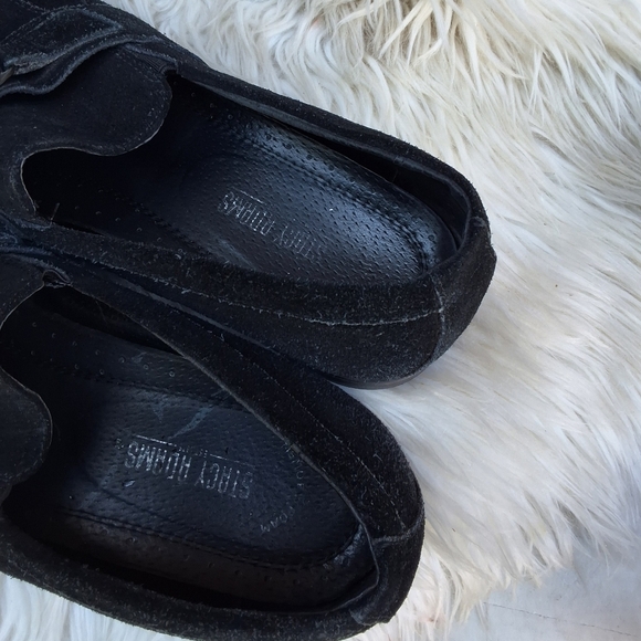 Stacy Adams Black suede stylized loafers 11.5 - Picture 7 of 11